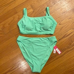 Target Xhilaration Green High Waist Bikini D Cup